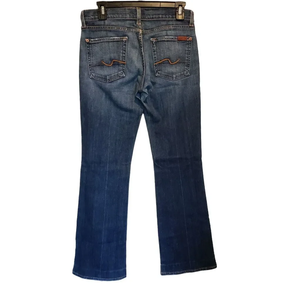 7 For All Mankind Jeans Mens 28 Bootcut Distressed Blue